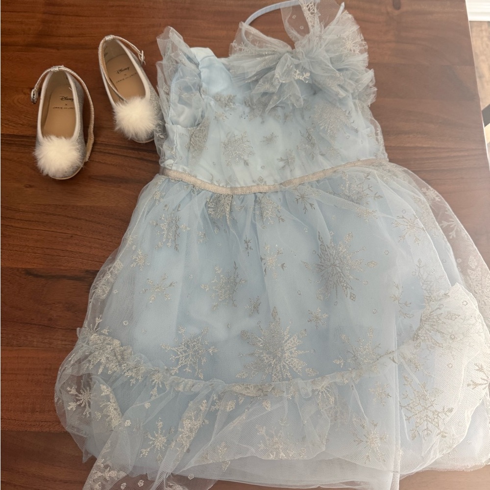 Janie and Jack Light Blue Dress with Silver Details
